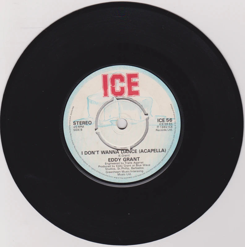 Eddy Grant - I Don't Wanna Dance (Ice 1982) 7" vinyl single VG/VG