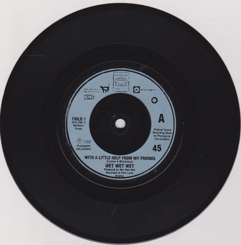 Wet Wet Wet - With A Little Help From My Friends (1988) 7" vinyl single VG/-