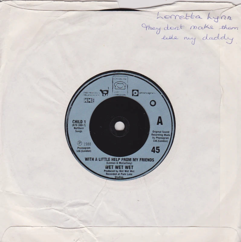 Wet Wet Wet - With A Little Help From My Friends (1988) 7" vinyl single VG/-