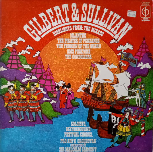 Gilbert & Sullivan, Glyndebourne Festival Chorus, Sargent ‎– Highlights (EMI) 12" vinyl LP VG/VG
