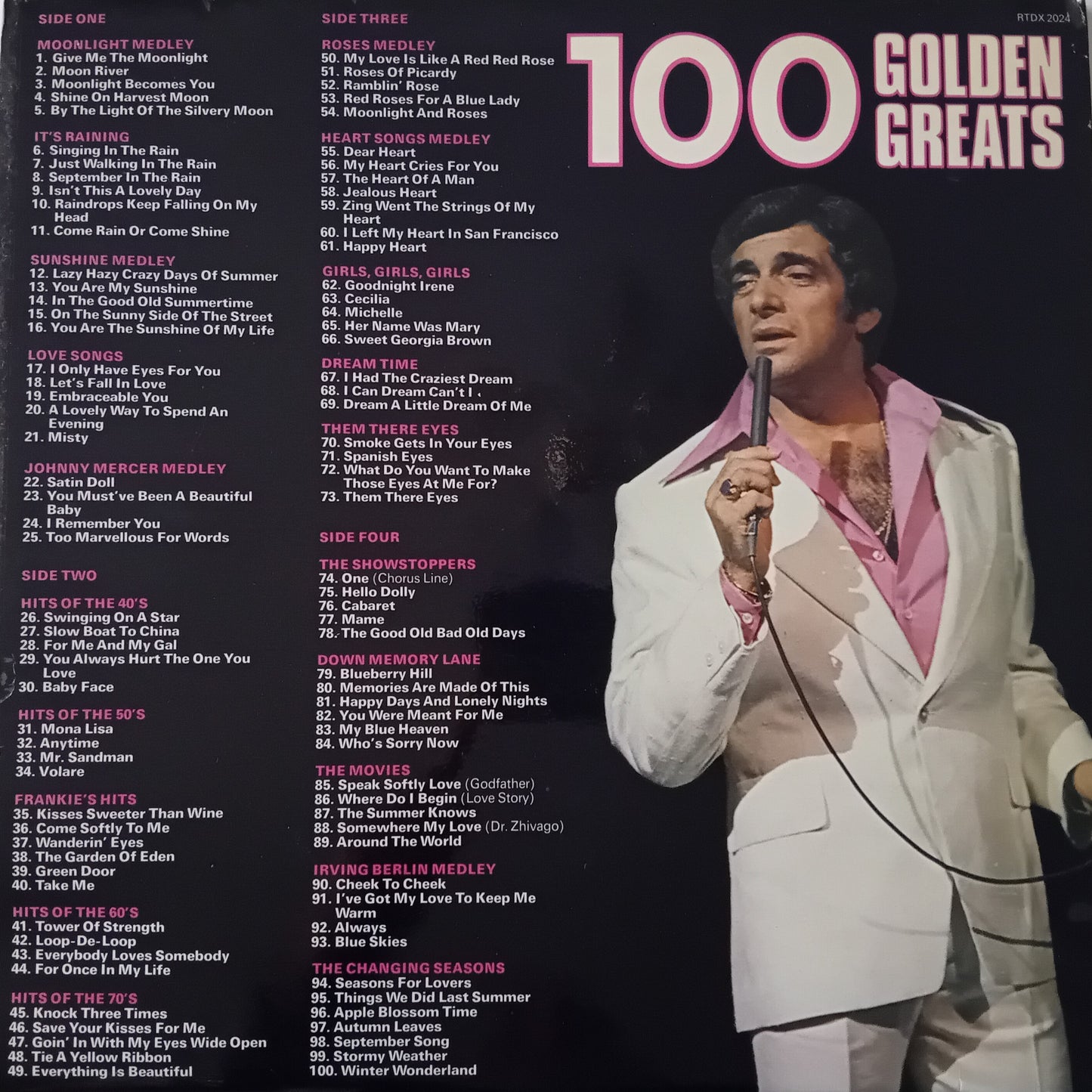 Frankie Vaughan ‎– 100 Golden Greats (Ronco 1977) 2x12" vinyl LP VG/VG