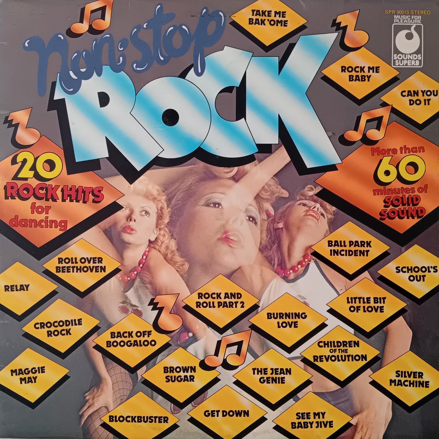 Unknown Artist ‎– Non-Stop Rock (Sounds Superb ‎ 1973) 12" vinyl LP VG/VG