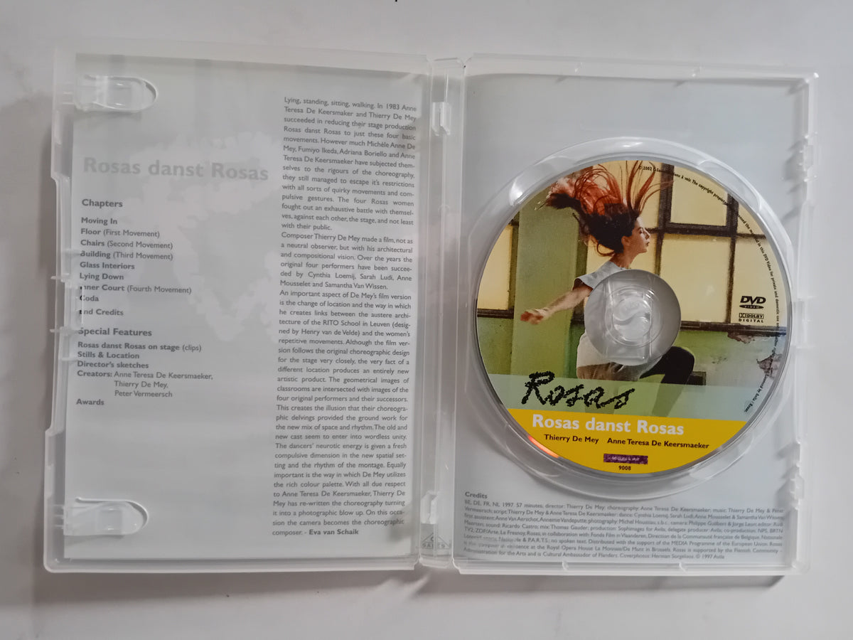 DVD case with a disc featuring a dancer and text on a white background