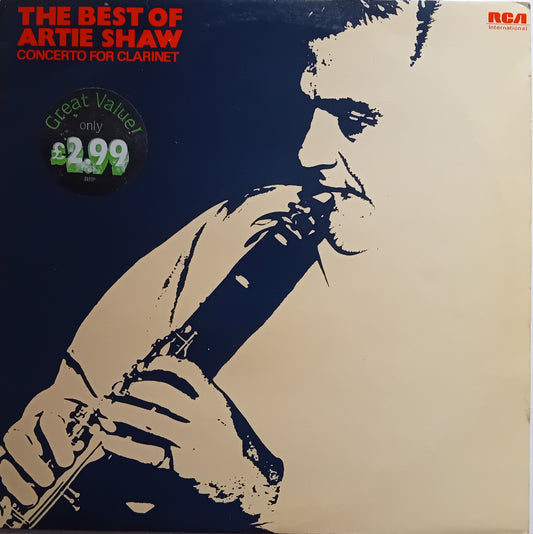 Album cover of 'The Best of Artie Shaw' featuring a silhouette of a man playing clarinet.