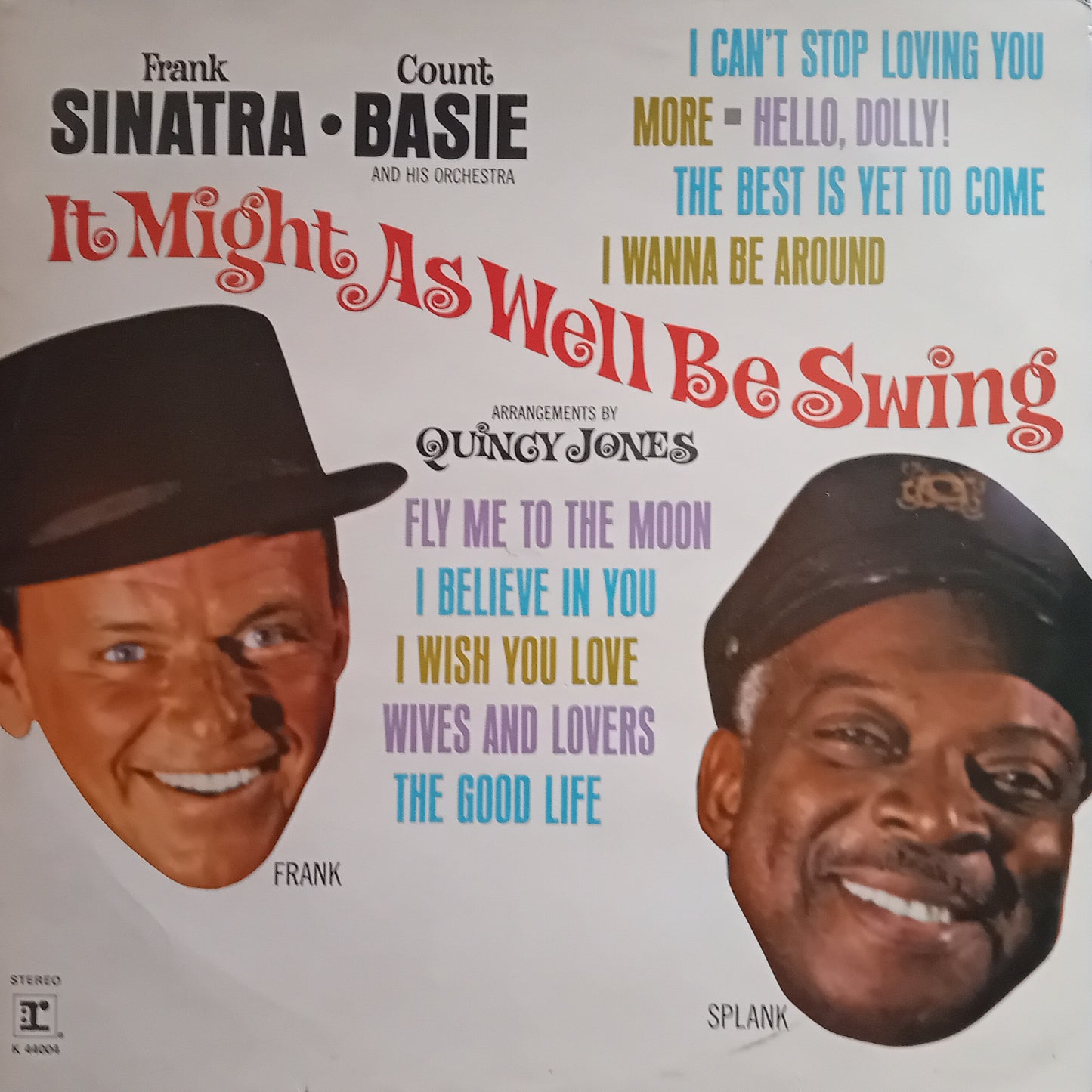 Album cover featuring Frank Sinatra and Count Basie with song titles.