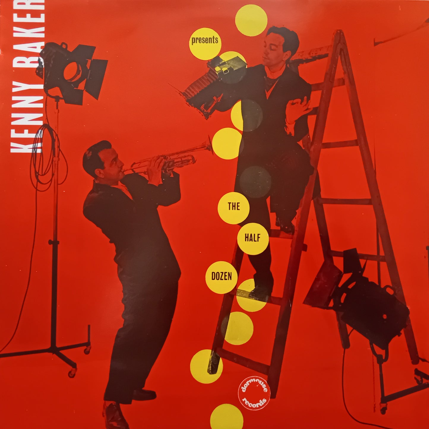 Album cover with two musicians on a red background, featuring Kenny Baker's name.