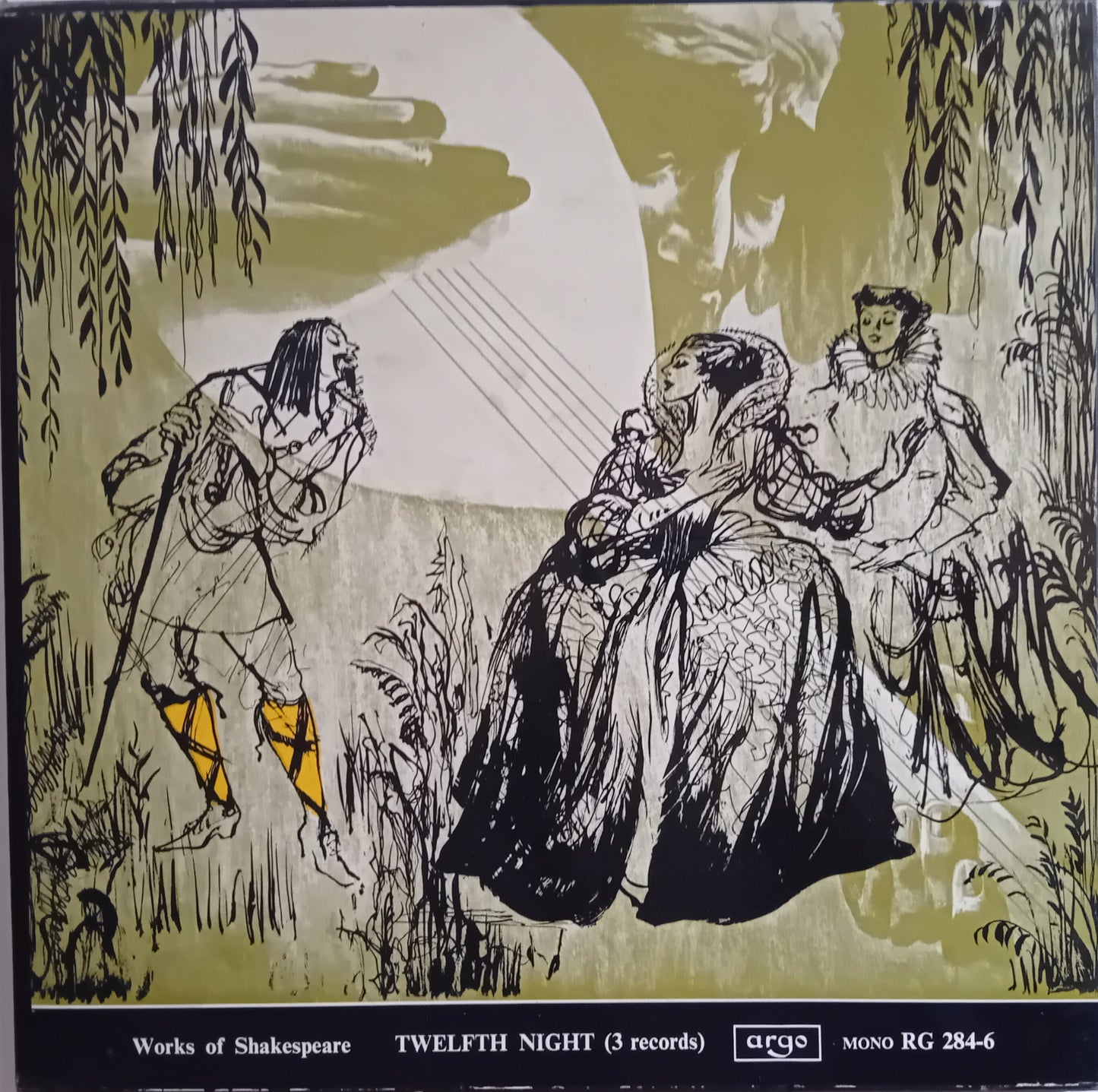 Shakespeare, Marlowe Players – Twelfth Night (Argo 1961) 3x12" vinyl LP box set VG/VG