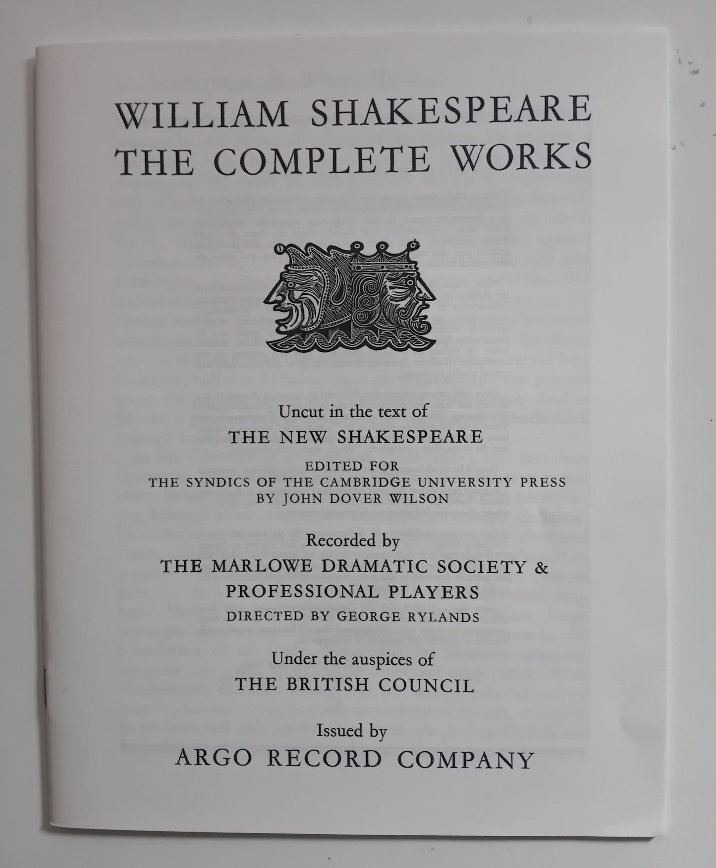 Shakespeare, Marlowe Players – Twelfth Night (Argo 1961) 3x12" vinyl LP box set VG/VG
