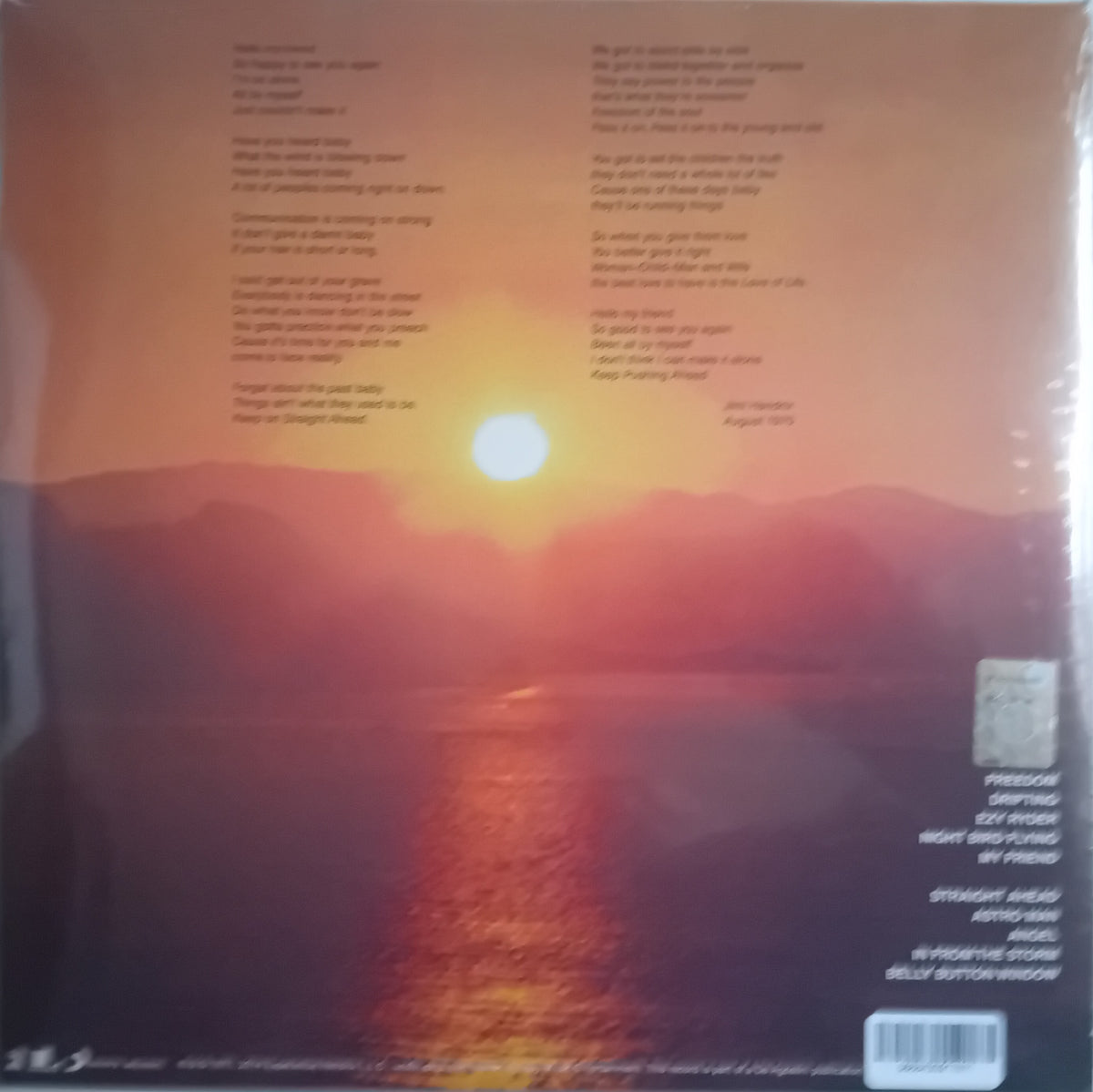 Jimi Hendrix – The Cry Of Love (Legacy 2014) 12" vinyl LP NEW