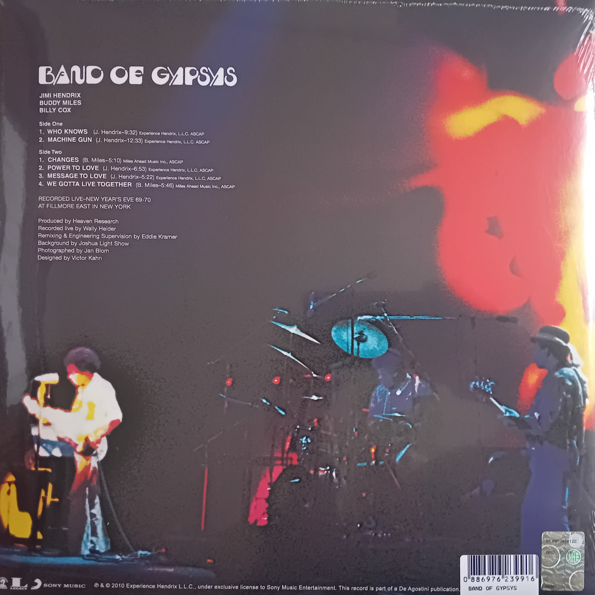 Jimi Hendrix – Band Of Gypsys (Legacy 2010) 12" vinyl LP NEW