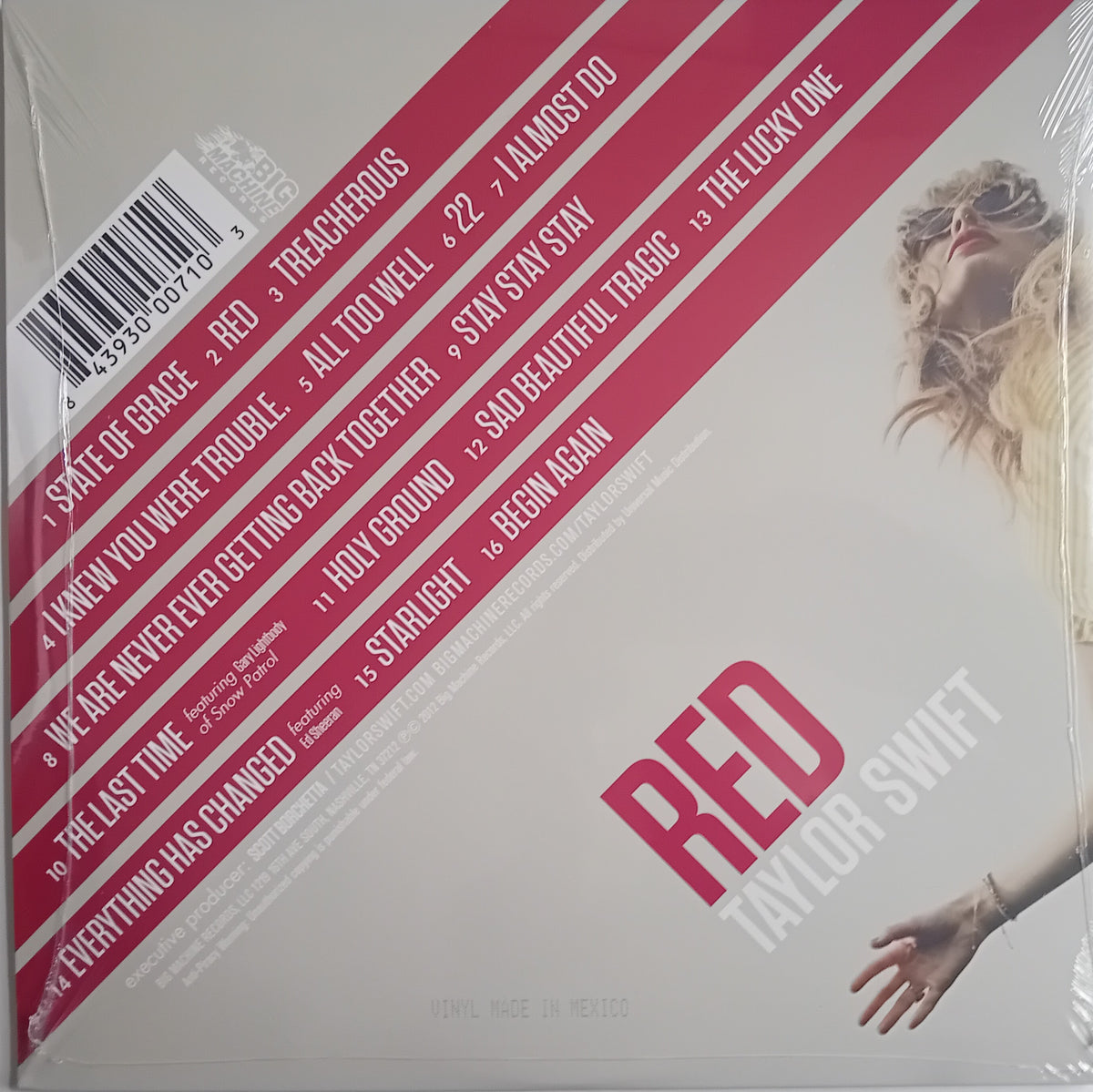 Taylor Swift – Red (Big Machine 2016) 2x12" vinyl LP NEW