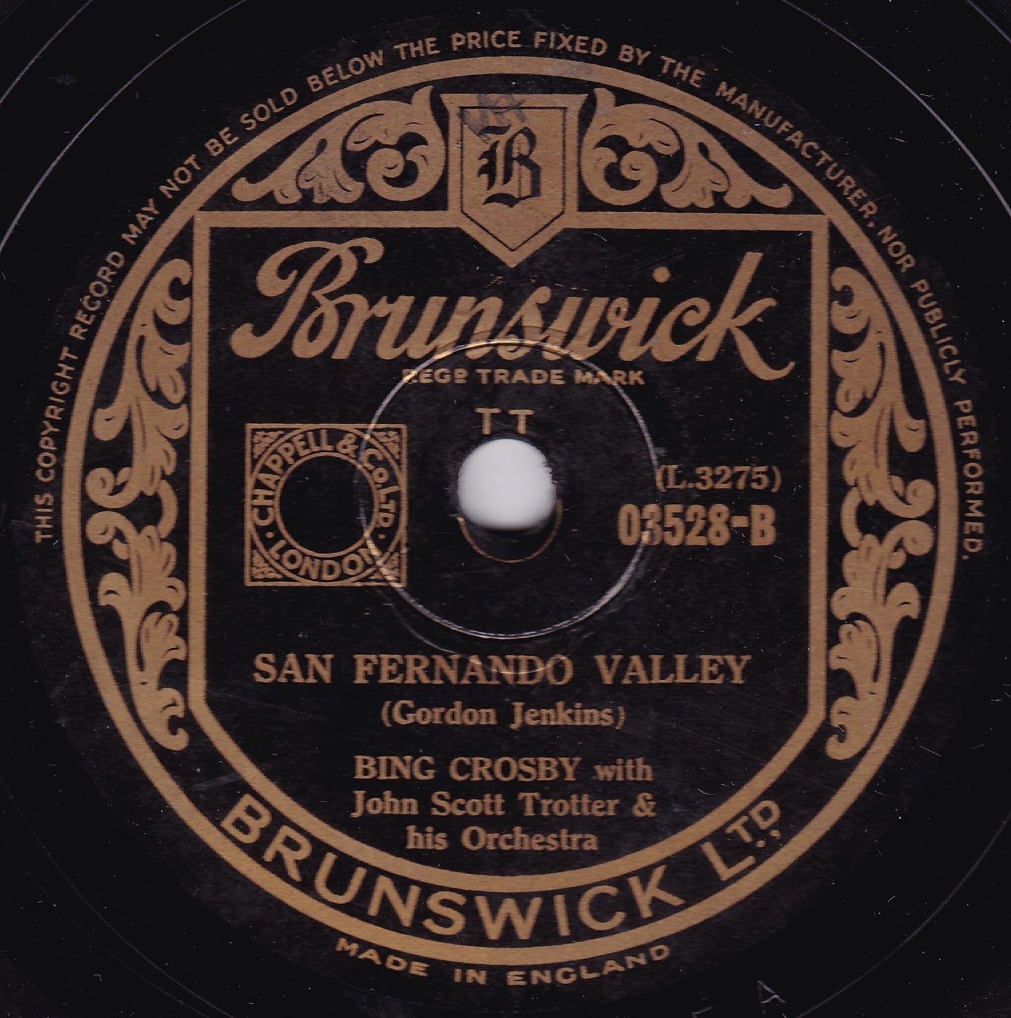 Bing Crosby – Ridin' Down The Canyon / San Fernando Valley 10" shellac VG/-