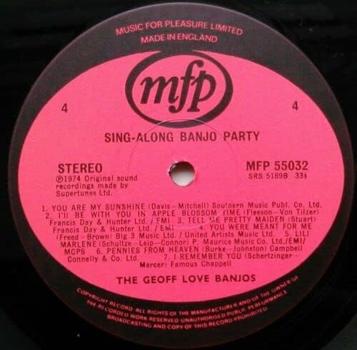 The Geoff Love Banjos – Sing-Along Banjo Party (MFP 1981) 2x12" vinyl LP VG/VG