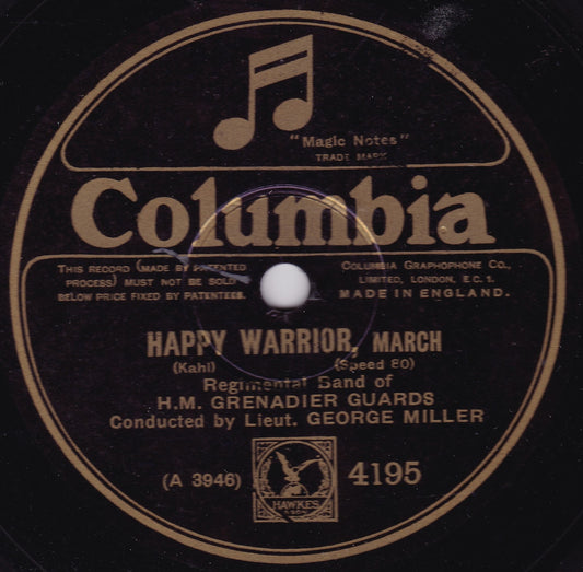 Band Of The Grenadier Guards – Happy Warrior / Rubinstein (Columbia) VG/-