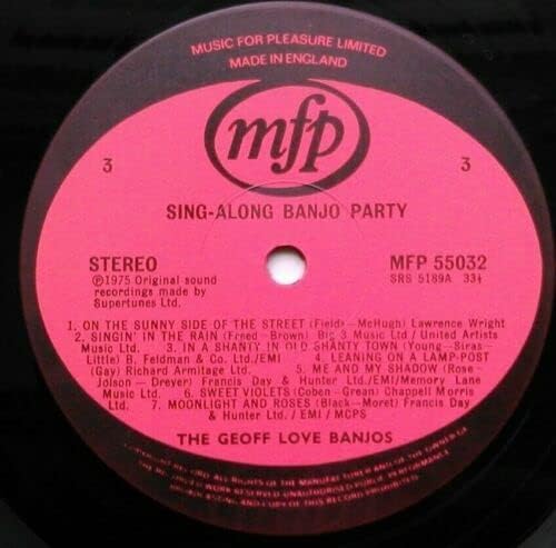 The Geoff Love Banjos – Sing-Along Banjo Party (MFP 1981) 2x12" vinyl LP VG/VG