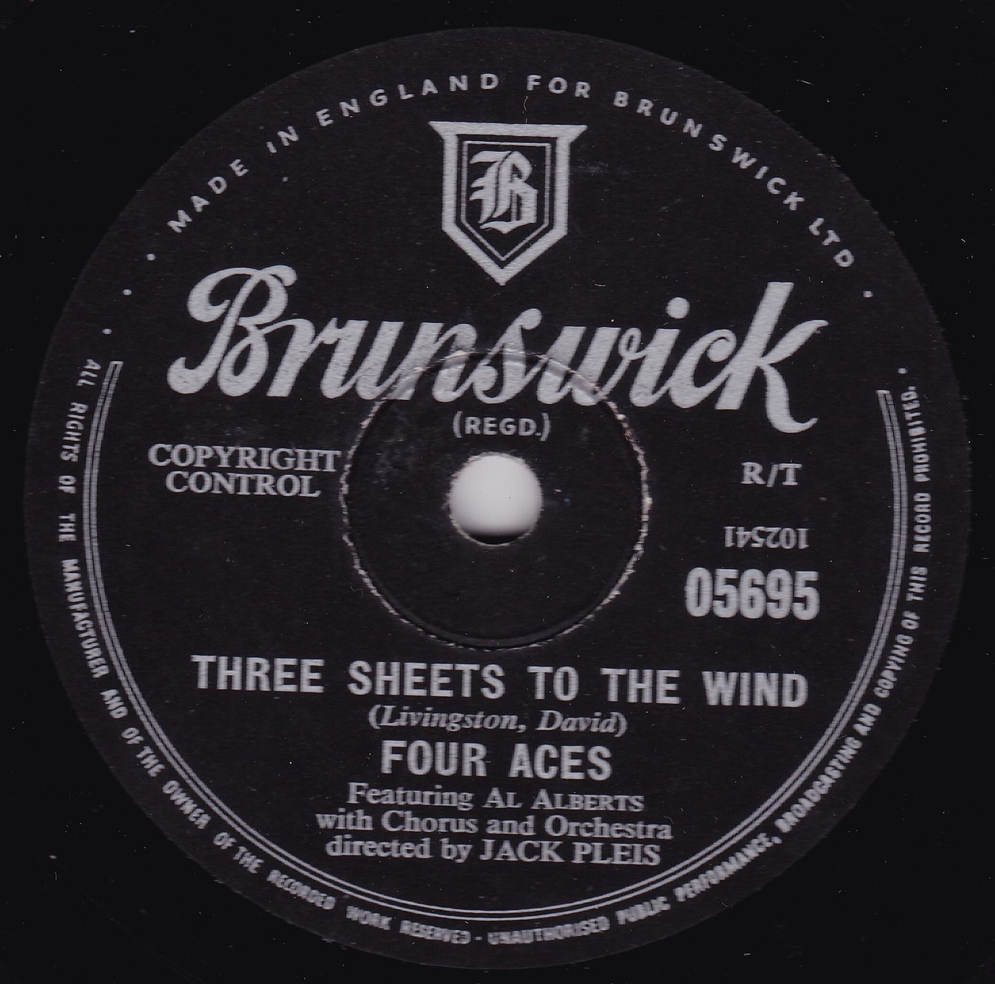 Four Aces - Yes, Sir That's My Baby (Brunswick 1957) 10" shellac VG/-