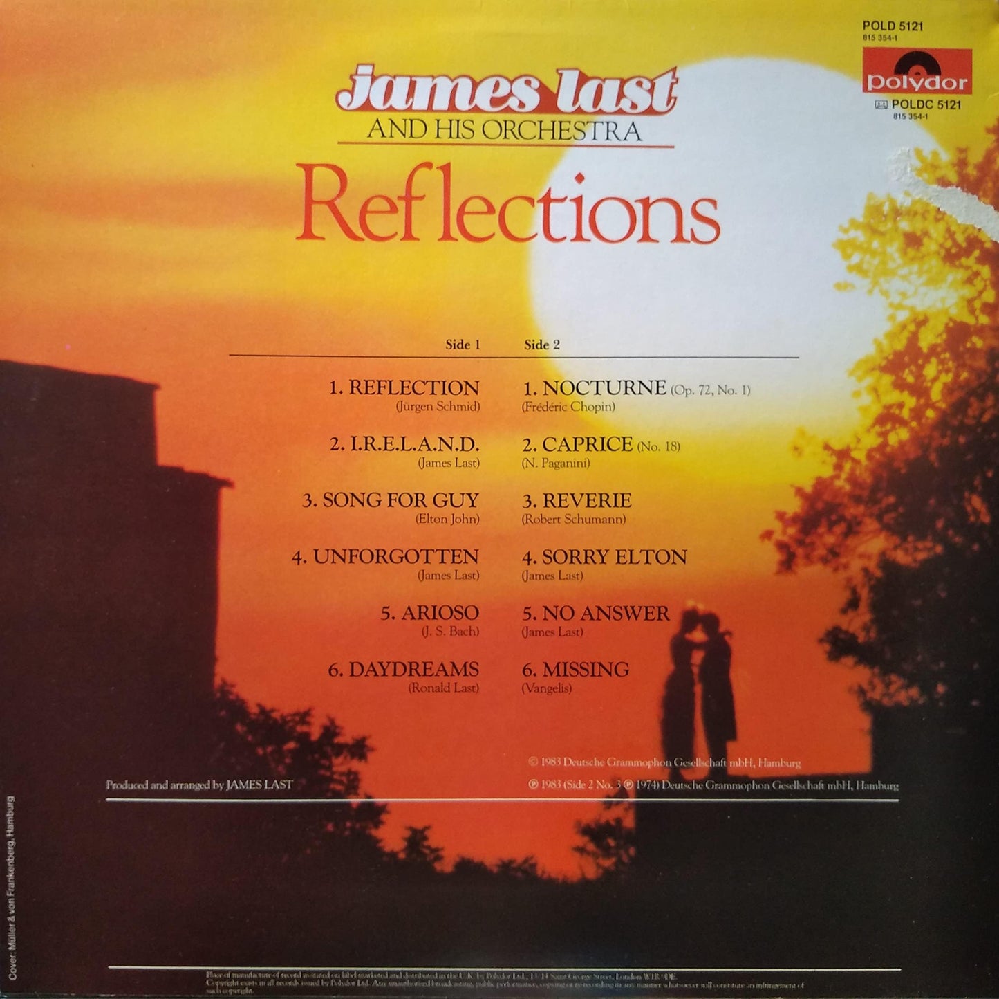 James Last And His Orchestra ‎– Reflections (Polydor 1983) 12" vinyl LP VG/VG