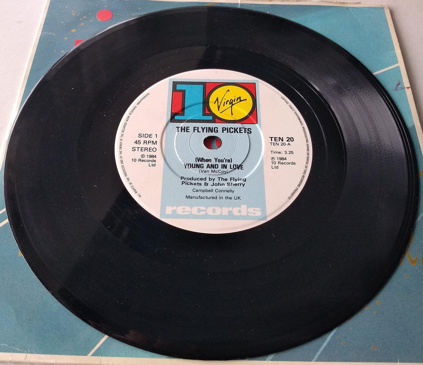 The Flying Pickets ‎– When You're Young & In Love (Ten 1984) 7" vinyl P/S single VG/VG