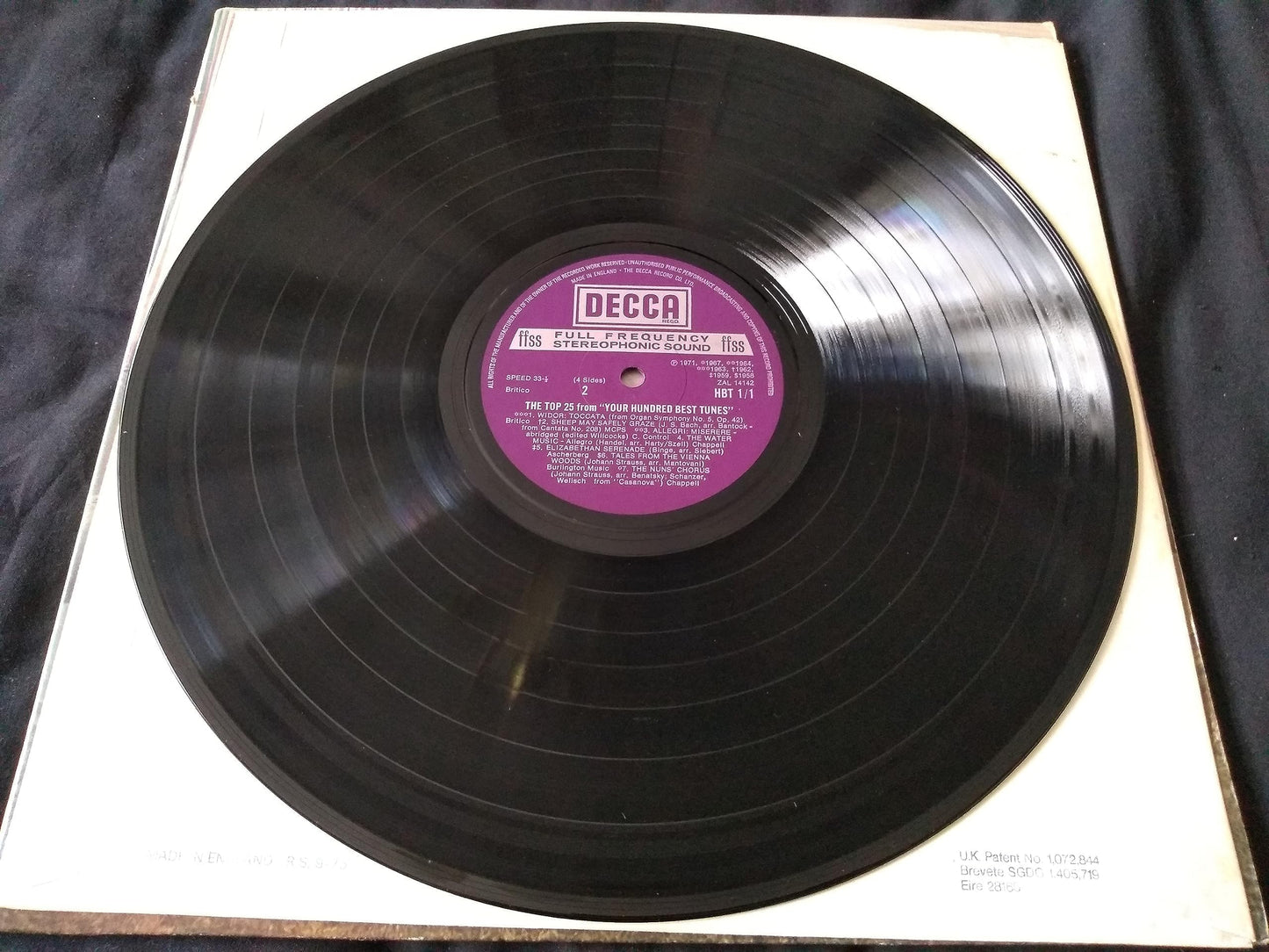 Various ‎– The Top 25 From Your Hundred Best Tunes (Decca 1973) 2x12" vinyl LP VG/VG