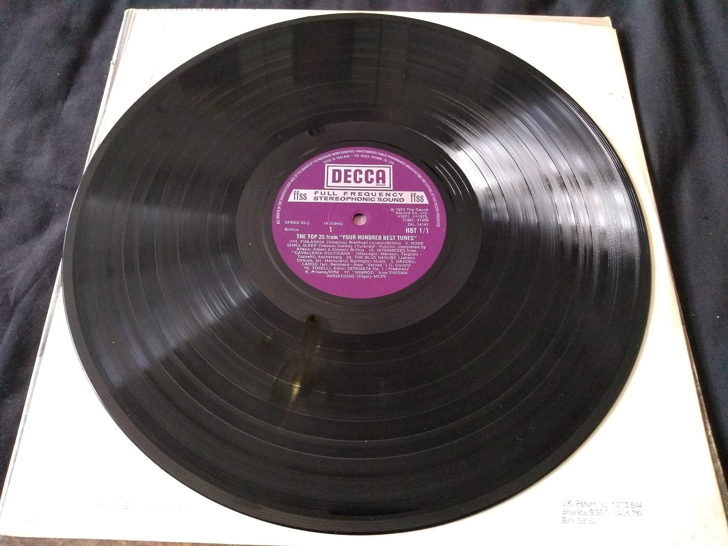 Various ‎– The Top 25 From Your Hundred Best Tunes (Decca 1973) 2x12" vinyl LP VG/VG