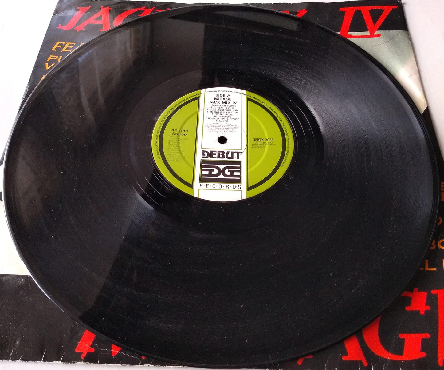 Mirage ‎– Jack Mix IV (Debut Edge 1988) 12" vinyl single VG/VG