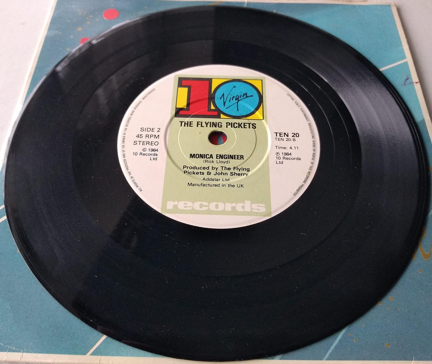 The Flying Pickets ‎– When You're Young & In Love (Ten 1984) 7" vinyl P/S single VG/VG