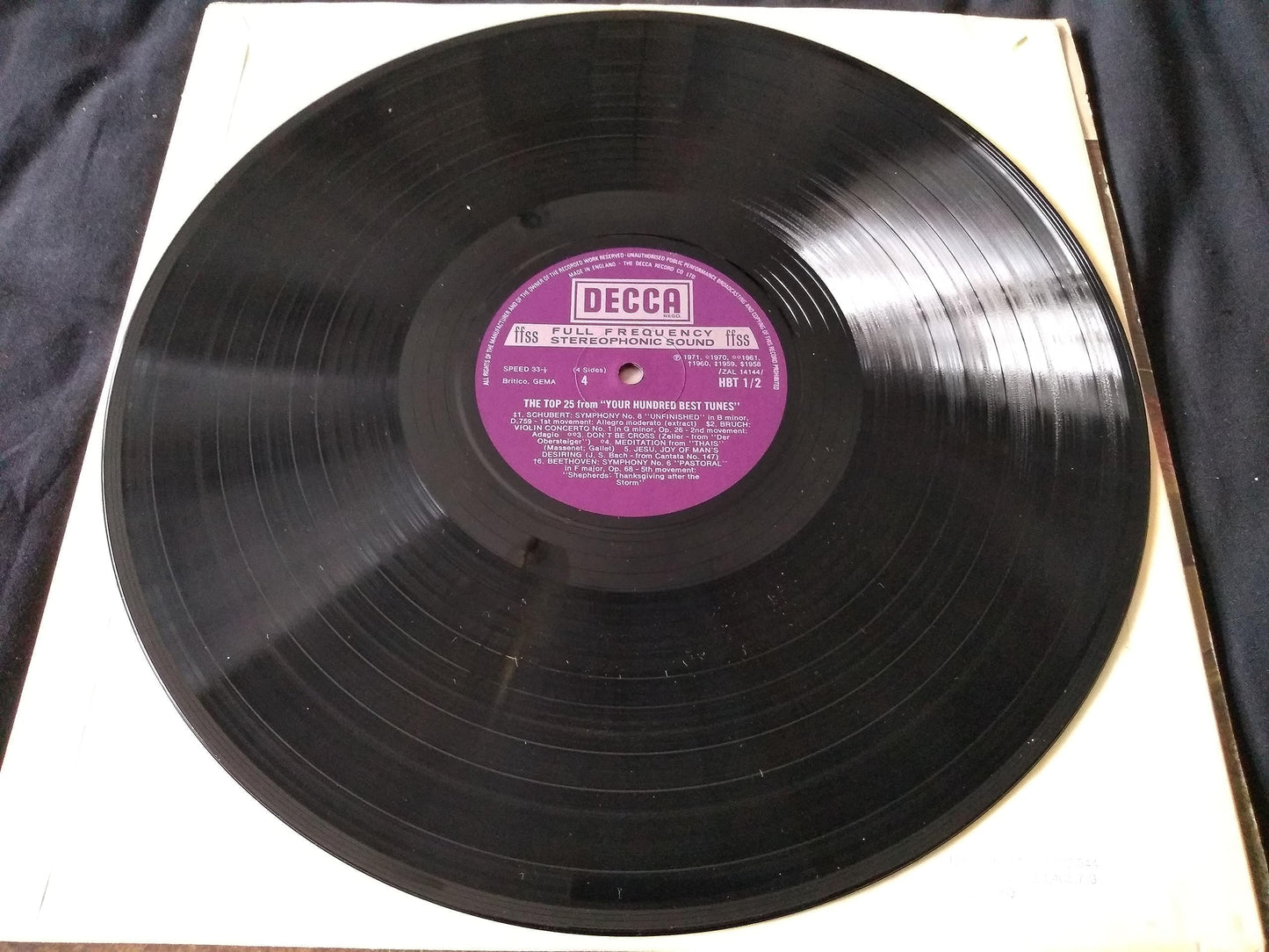 Various ‎– The Top 25 From Your Hundred Best Tunes (Decca 1973) 2x12" vinyl LP VG/VG