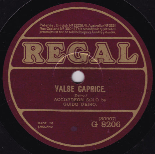 Guido Deiro - Valse Caprice / Marcheta (Regal) 10" shellac VG/-