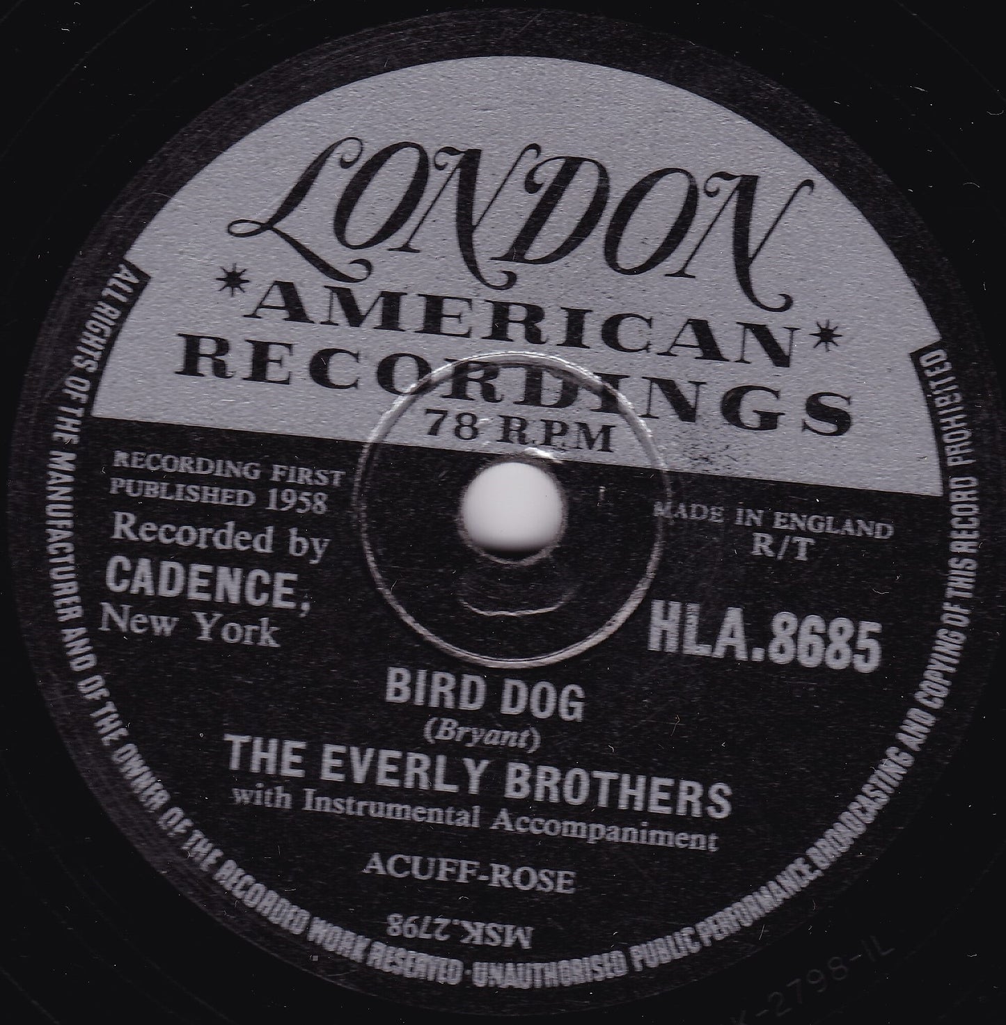 Everly Brothers - Devoted To You / Bird Dog (London 1958) 10" shellac VG/-