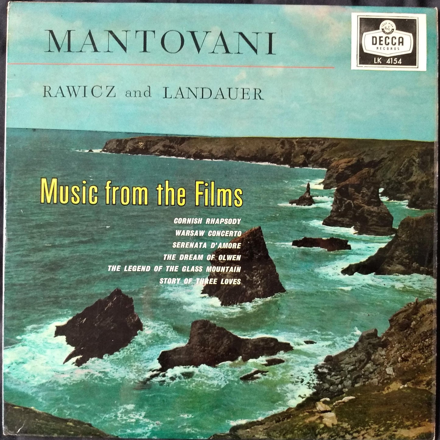 Mantovani And His Orchestra With Rawicz And Landauer ‎– Play Music From The Films (Decca) 12" vinyl LP VG/VG mono