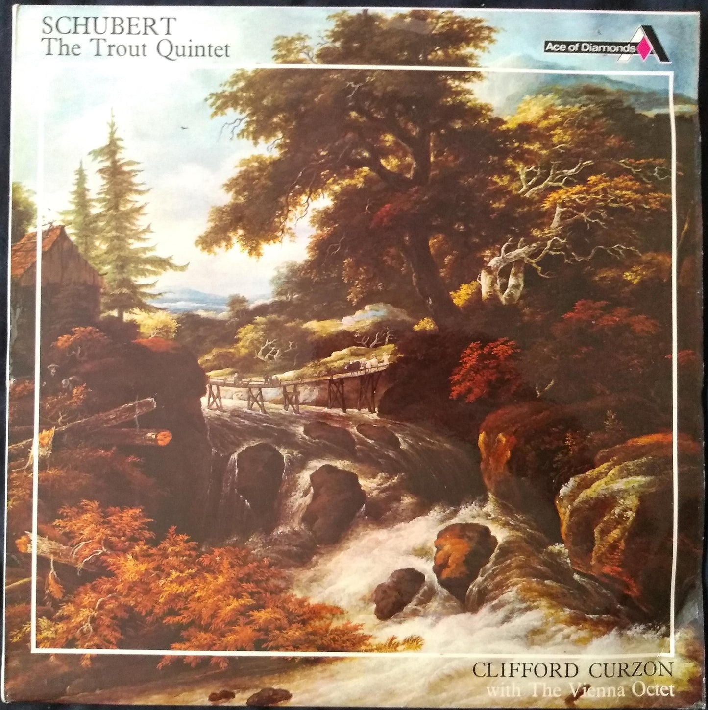 Franz Schubert, Clifford Curzon With The Vienna Octet ‎– The Trout Quintet (Ace Of Diamonds 1968) 12" vinyl LP VG/VG