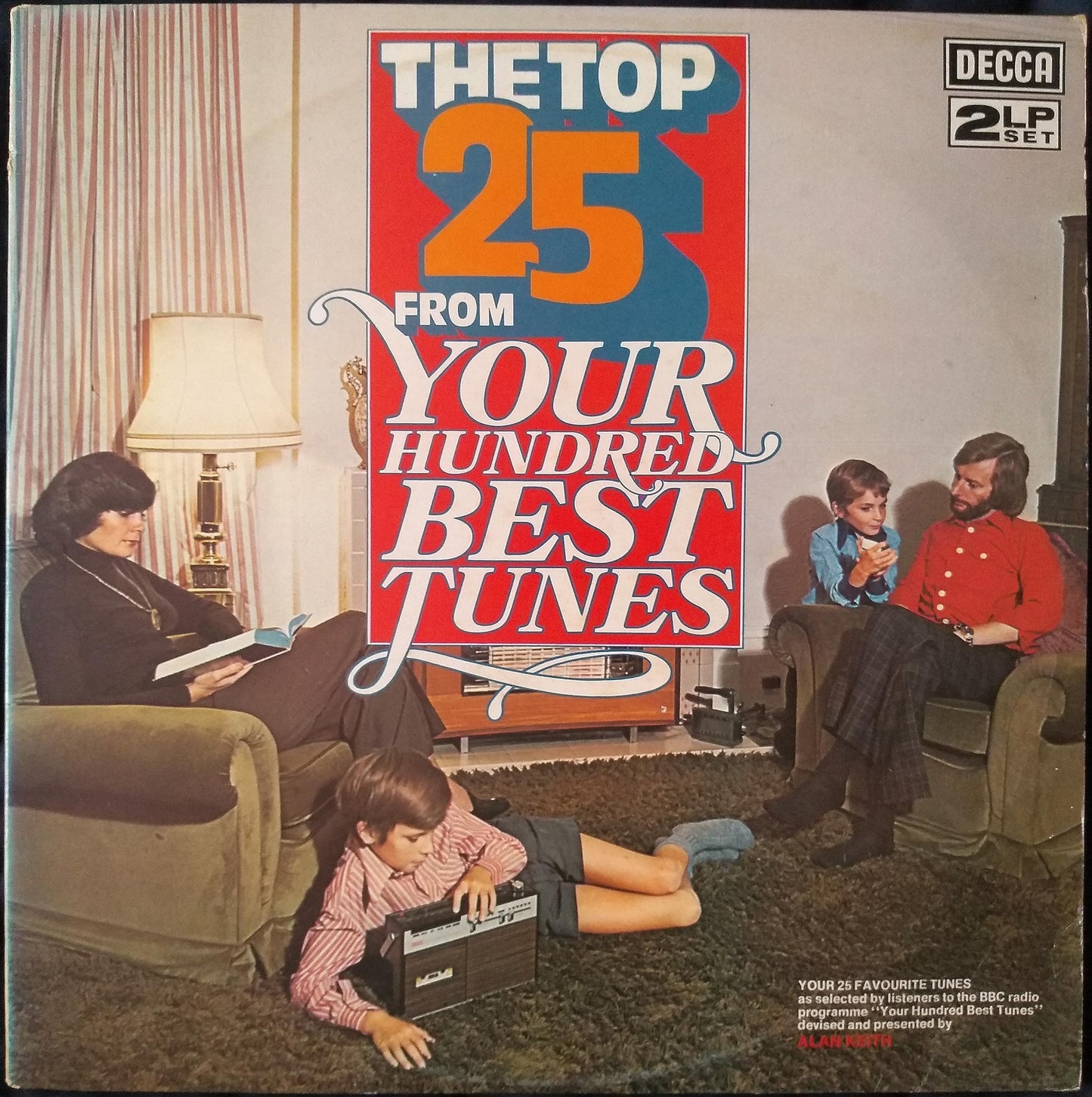 Various ‎– The Top 25 From Your Hundred Best Tunes (Decca 1973) 2x12" vinyl LP VG/VG