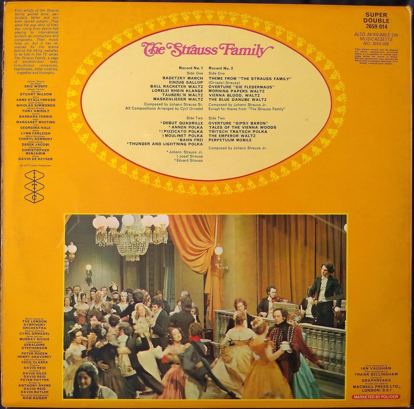 London Symphony Orchestra ‎– The Strauss Family (Polydor 1972) 2x12" vinyl LP VG/VG