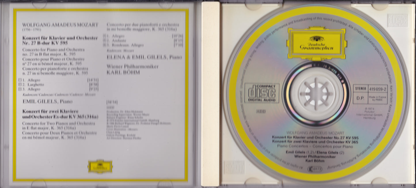 Mozart - Piano Concerto No. 27 (1986) CD album