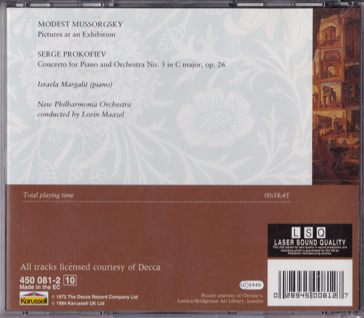 Mussorgsky - Pictures At An Exhibition (1994) CD album