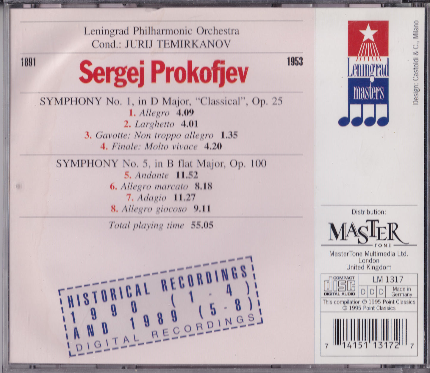 Prokofiev - Symphonies Nos 1 & 5 (1995) CD album