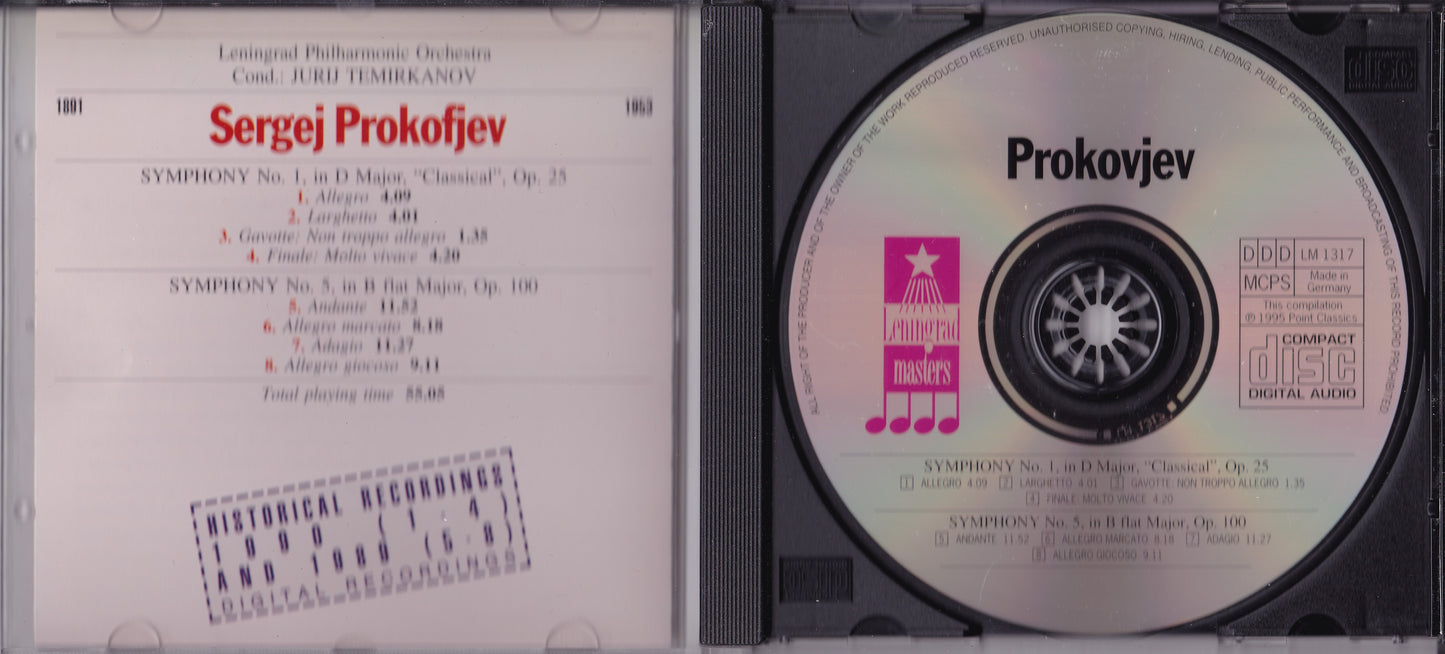 Prokofiev - Symphonies Nos 1 & 5 (1995) CD album