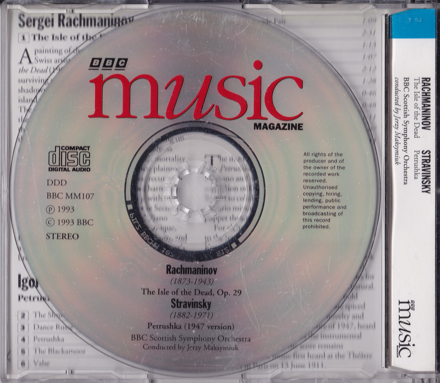 Rachmaninov - The Isle Of The Dead / Stravinsky - Petrushka (1993) CD album