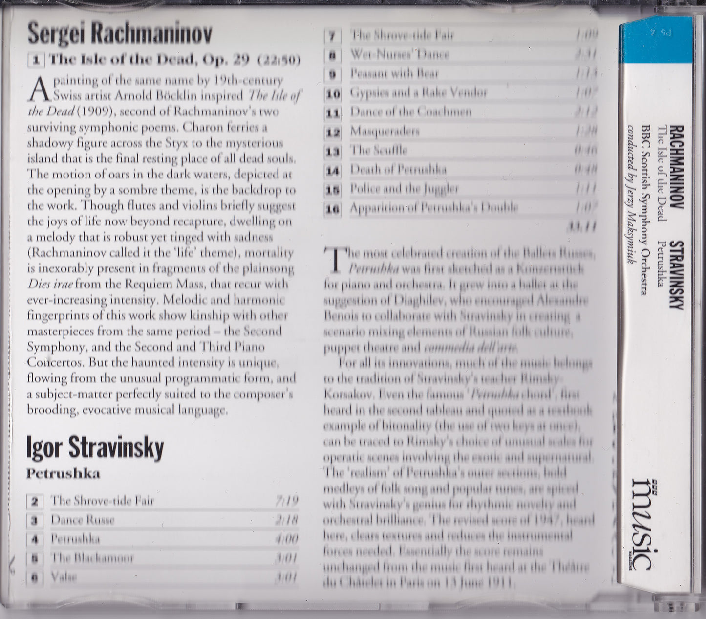 Rachmaninov - The Isle Of The Dead / Stravinsky - Petrushka (1993) CD album