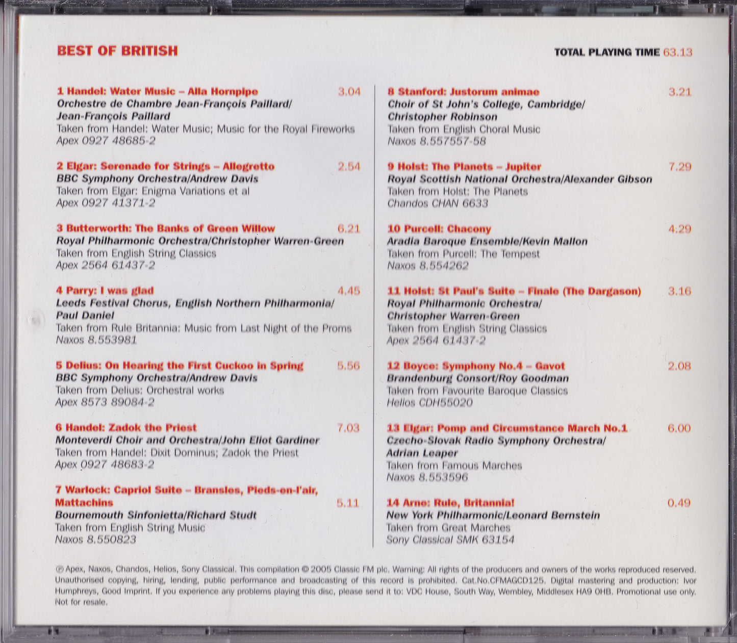 Various – Best of British (2005) CD album