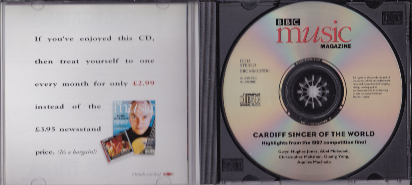 Various ‎– Cardiff Singer Of The World - Highlights From The 1997 Competition Final CD album