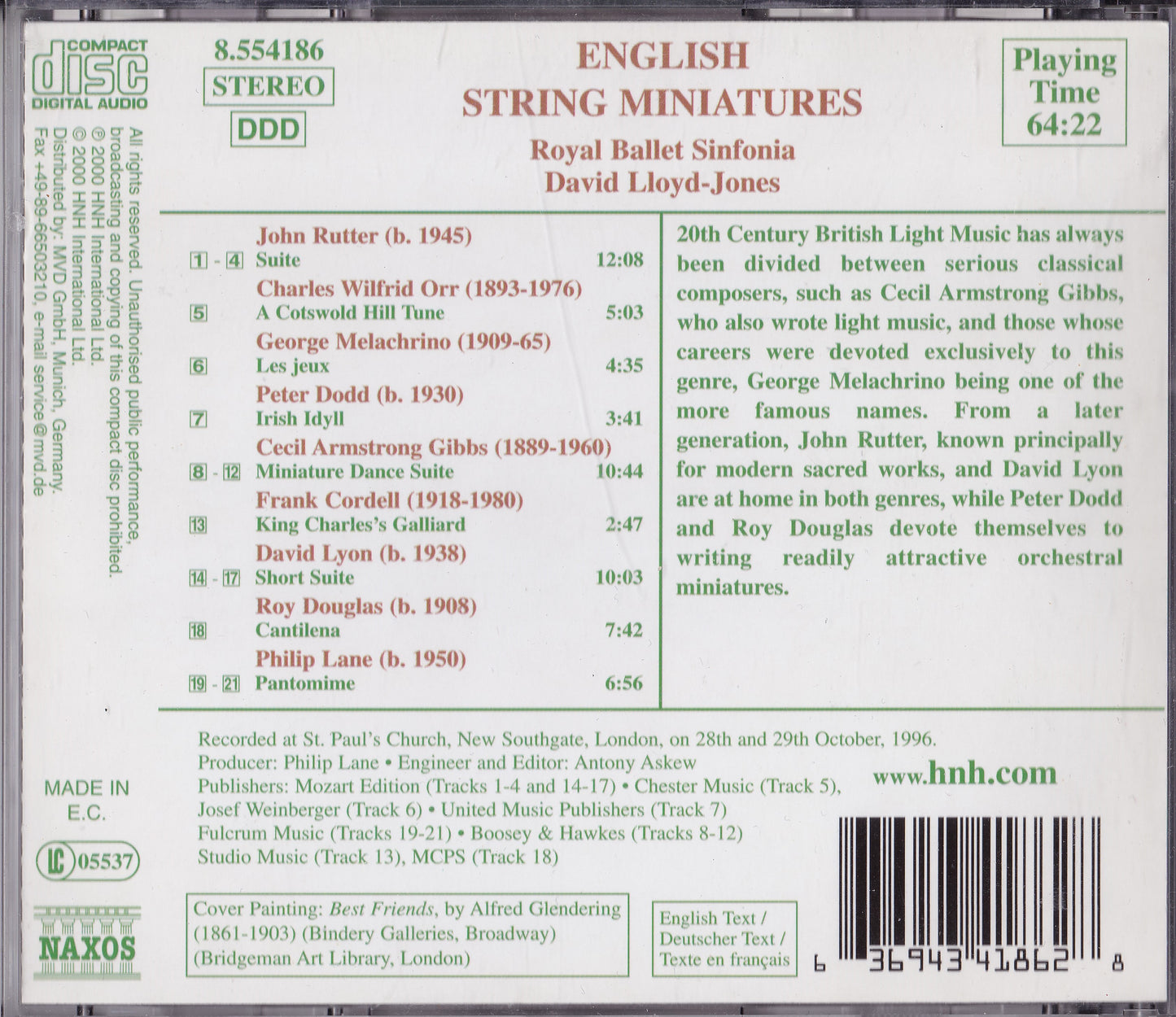 Various - English String Miniatures (2000) CD album