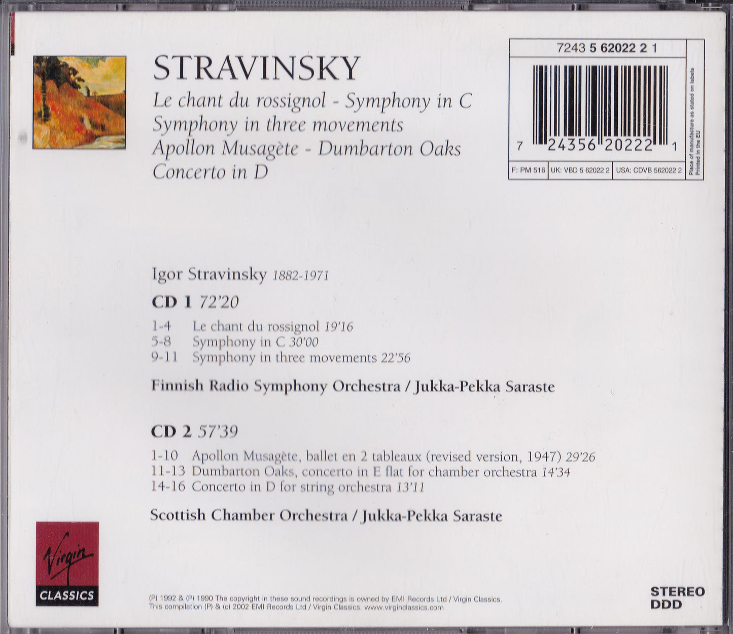 Igor Stravinsky, Jukka-Pekka Saraste - Stravinsky: Orchestral Works 2xCD album