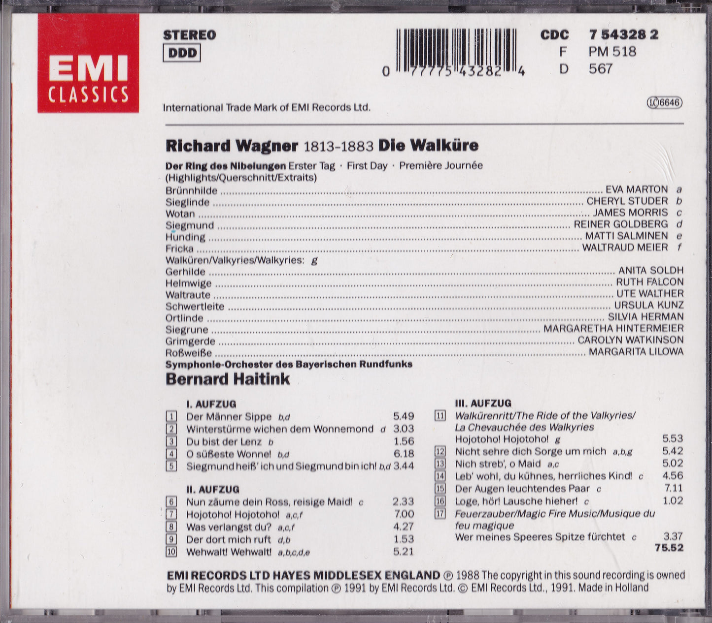 Wagner - Die Walküre (1991) CD album