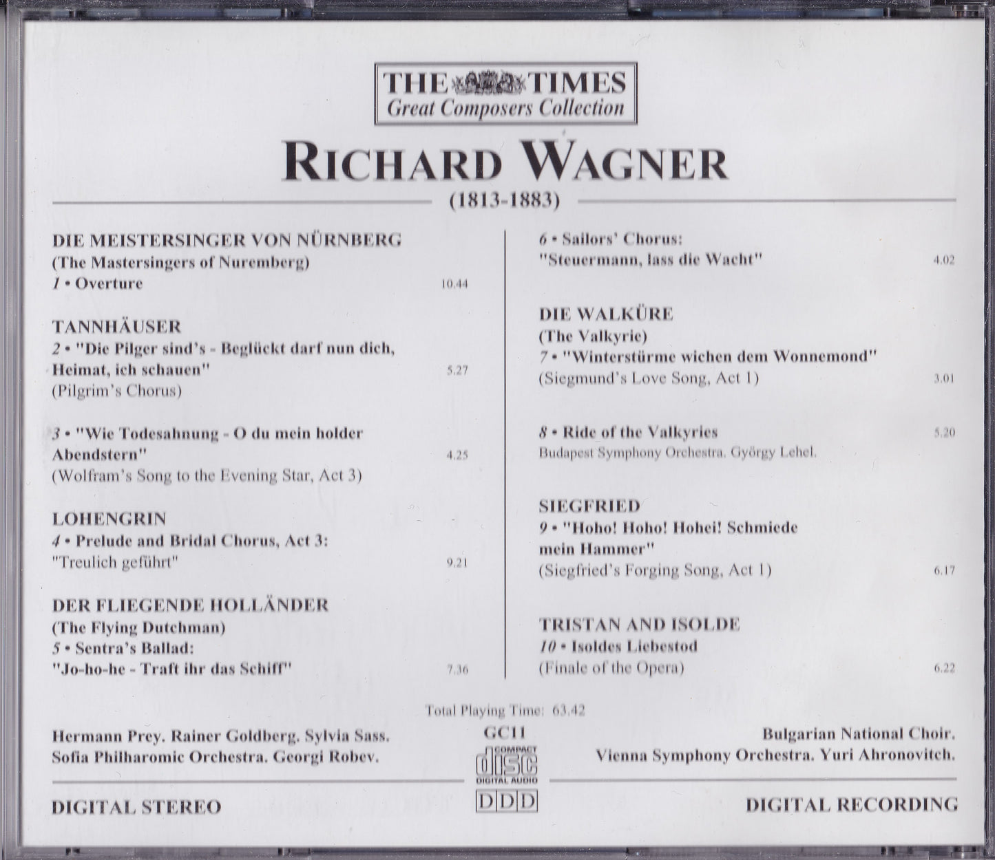 Wagner - Times Great Composers Collection (1988) CD album