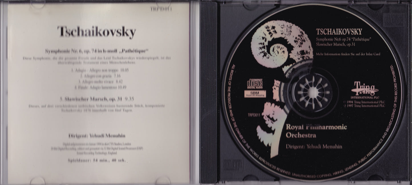 Tschaikovsky, RPO, Menuhin ‎– Symphony Nr.6 (1997) CD album