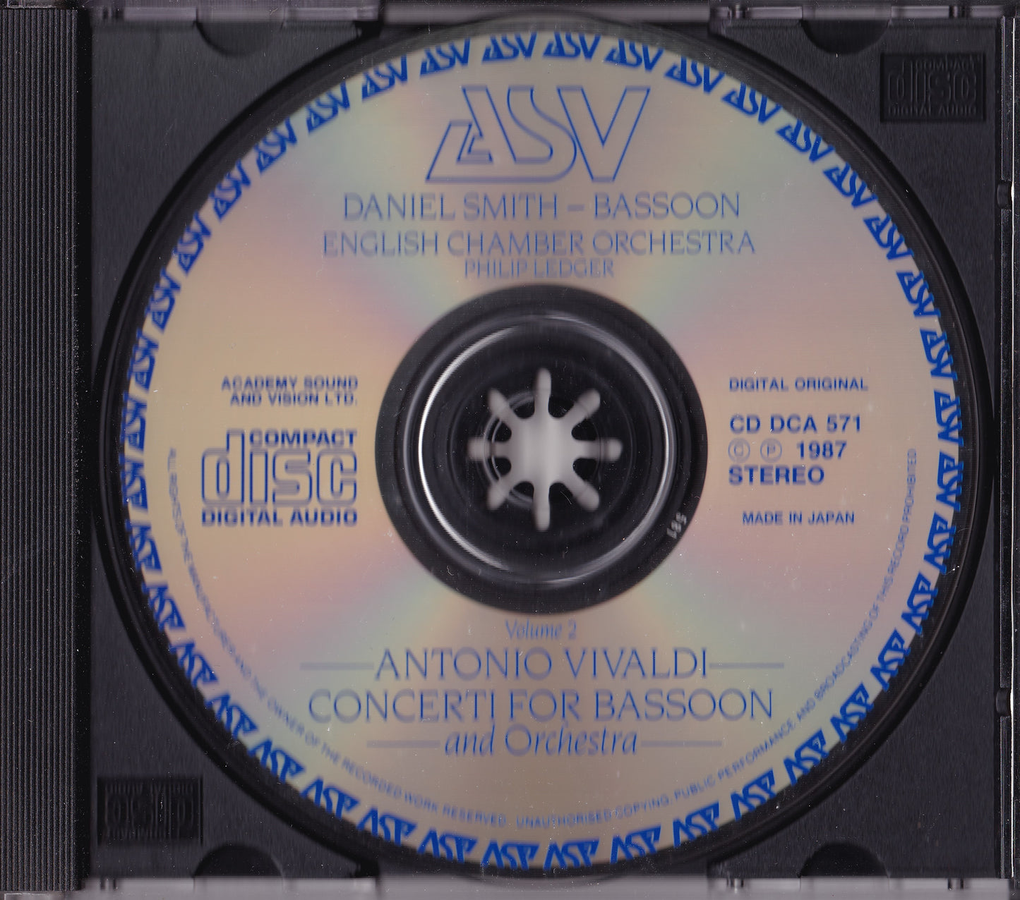 Vivaldi - Concerti for Bassoon and Orchestra Volume 2 (1987) CD album