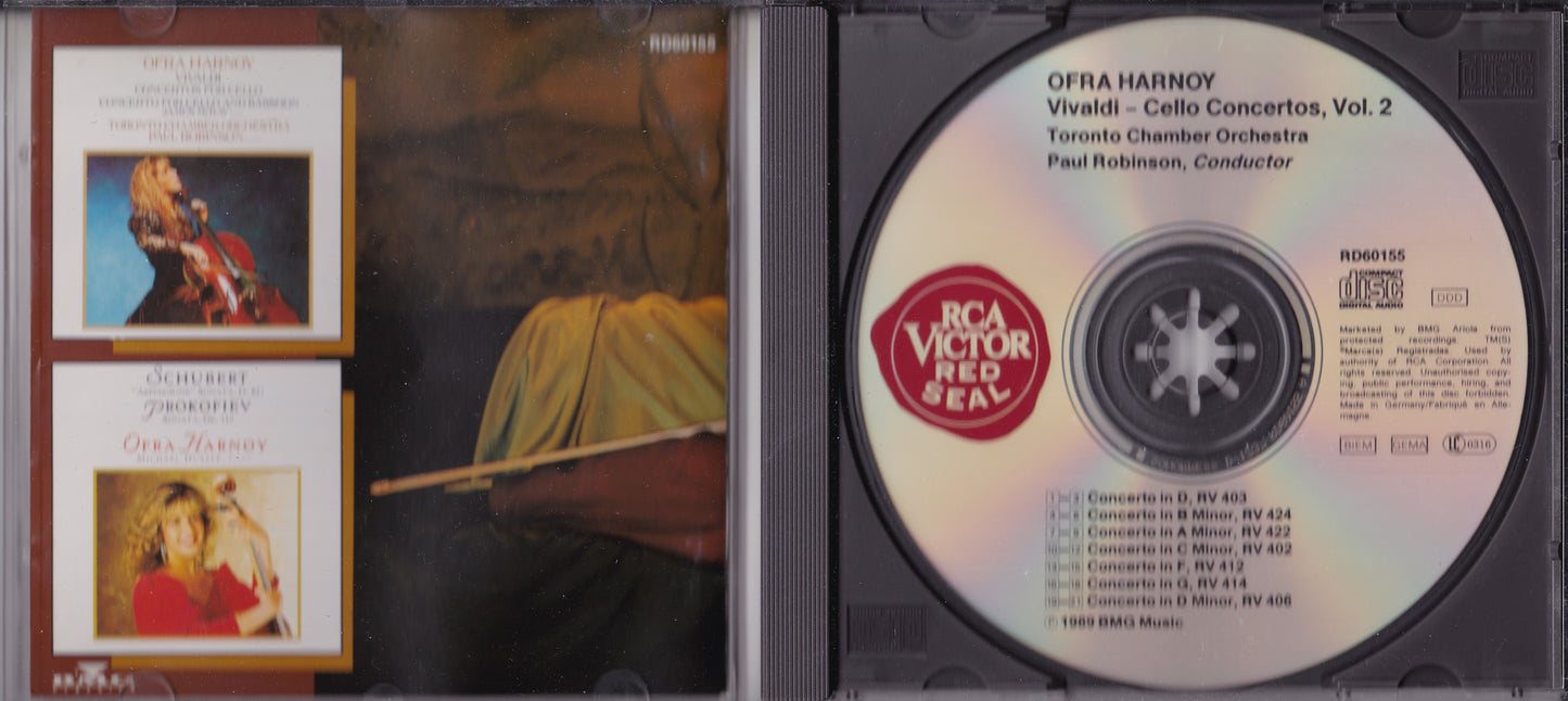 Ofra Harnoy - Vivaldi Cello Concertos, Vol. 2 (1989) CD album