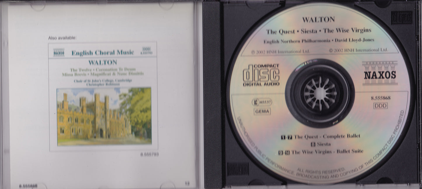 Sir William Walton - The Quest, The Wise Virgins (2002) CD album