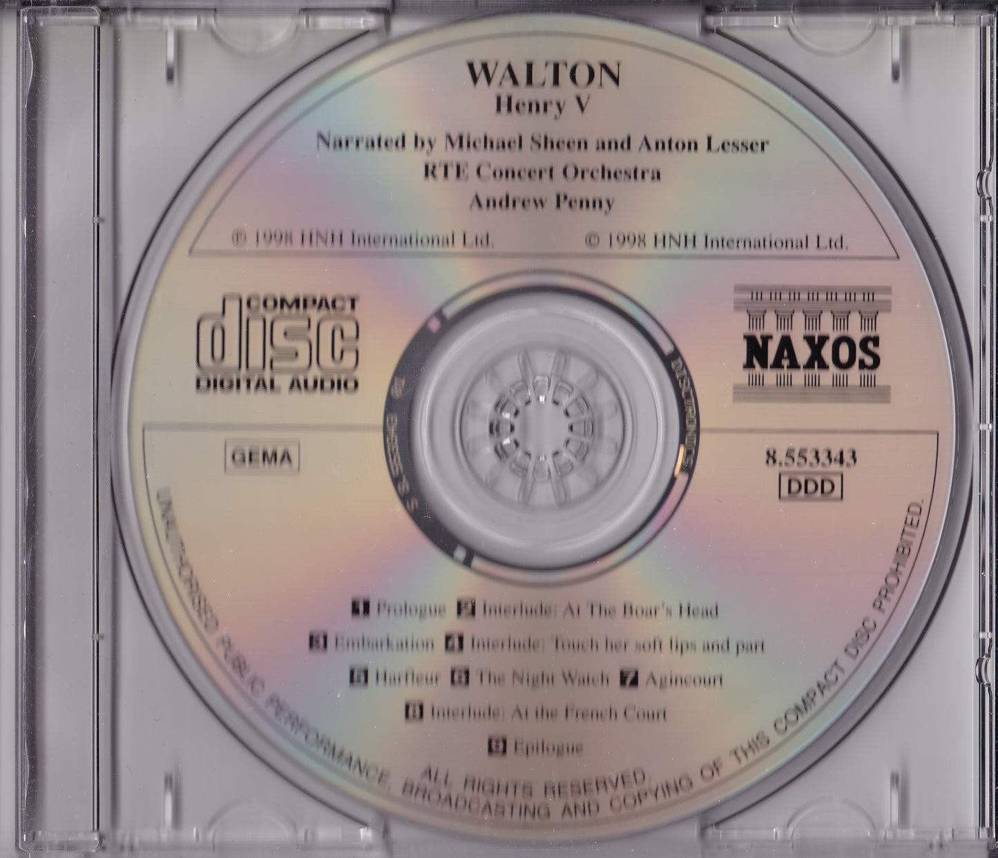 Walton - Henry V: A Musical Scenario After Shakespeare (1998) CD album